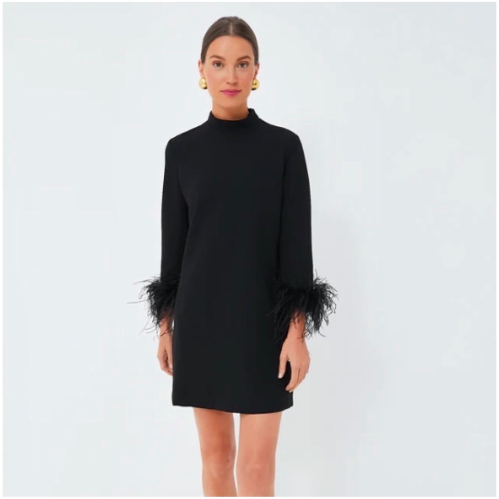 NWT Tuckernuck Ellie Feather Mod dress black XL cocktail party witchy NYE